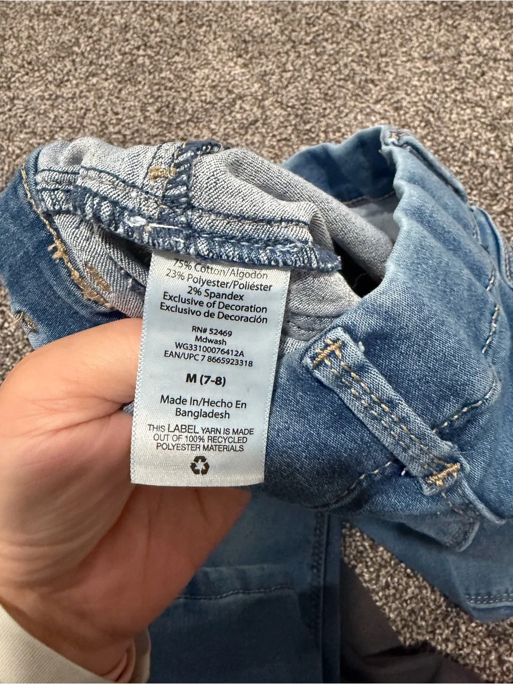 Size Medium 7/8 Wonder Nation Medium Wash Flare Jegging